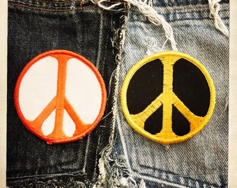 Authentic PEACE SIGN PATCH – Round Patch Authentic Vintage 60s 70s Denim Hippy Hippie Boho