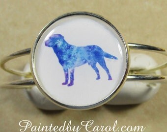Labrador Retriever Bracelet, Black Lab, Yellow Lab, Chocolate Lab, Lab Jewelry, Cuff Bracelet, Lab Gift, Lab Mom Gift, Retriever Gift
