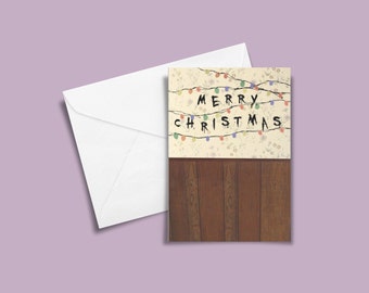 Stranger Things Christmas Card - Christmas Lights