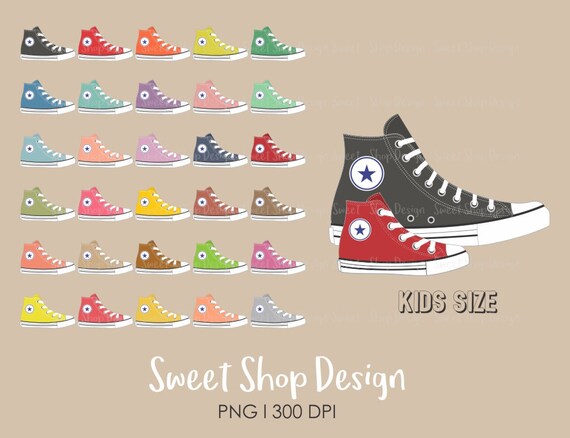 Shoes Clip Art, Sneakers Clip Art, Athletic Shoes, Royalty Free Clip Art, Kids Size, Planner Stickers, Instant Download Il_570xn