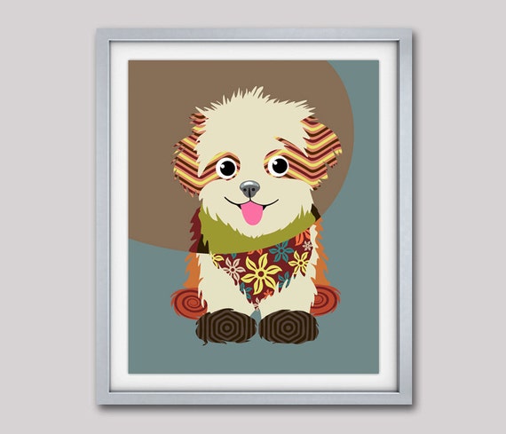Maltese Dog Art Maltese Poster Maltese Dog Wall by iQstudio