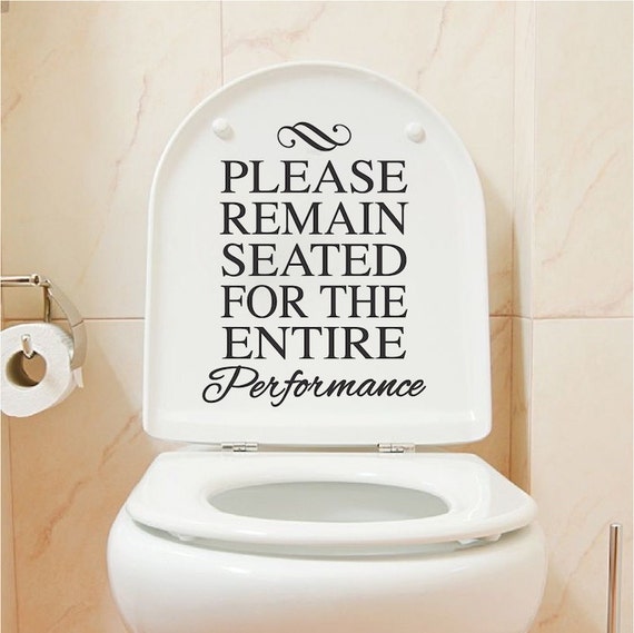 Funny Toilet Vinyl Decal Sticker Bathroom House Quotes Sticker