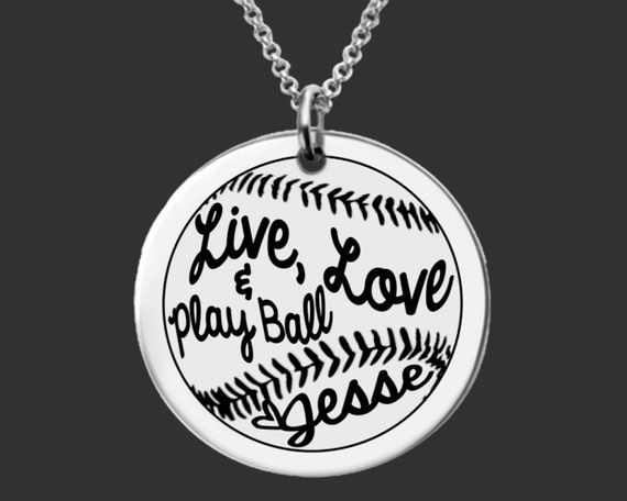 Softball Necklace | Softball Jewelry | Daughter Gift | Teen Gifts | Granddaughter Gifts | Personalized Gifts | Korena Loves