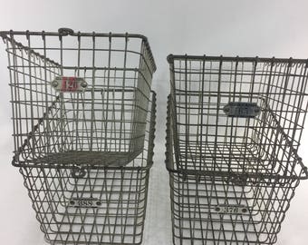 Wire Locker Basket Vintage, Locker, Gym, School, Storage