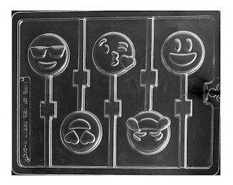 Emoji Chocolate Sucker Lollipop Molds, Food Crafts, Candy Making