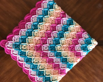 Bavarian Crochet Blanket, afghan, crochet afghan, MADE TO ORDER