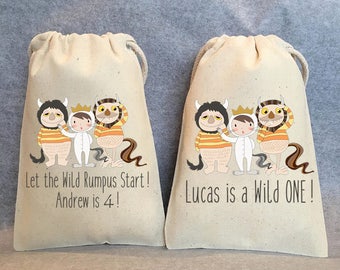 20- Where the Wild Things are, Where the Wild Things are party, Where the Wild Things are birthday,Where the Wild Things are favor bag,5"x8"