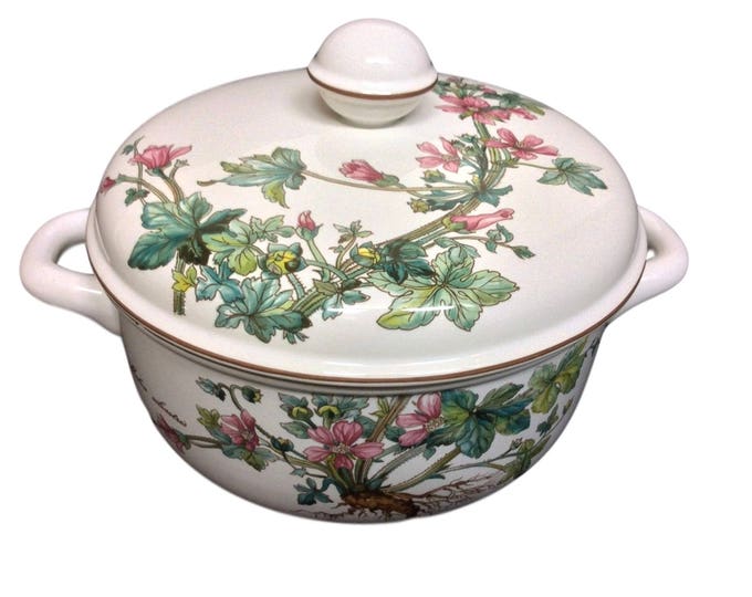 Villeroy & Boch, Botanica, 1.5 Qt Round Covered Vegetable Bowl, Vintage Tableware, Serving Dish, Gift For Christmas, Gift For Her