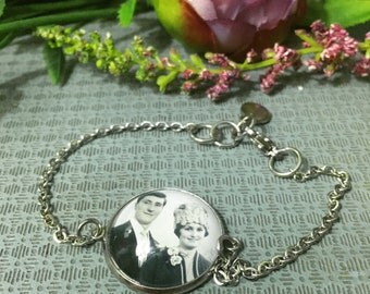 STAINLESS STEEL MEMORY Bracelet|Custom Photo Bracelet|Personalized Photo Jewelry|Family Photo Charm|Ceremonial Gift|Gift for Her/Mum/Nan