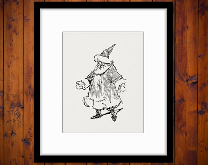 Printable Digital Antique Santa Claus Graphic Christmas Image Illustration Download Artwork Vintage Clip Art Jpg Png HQ 300dpi No.1770