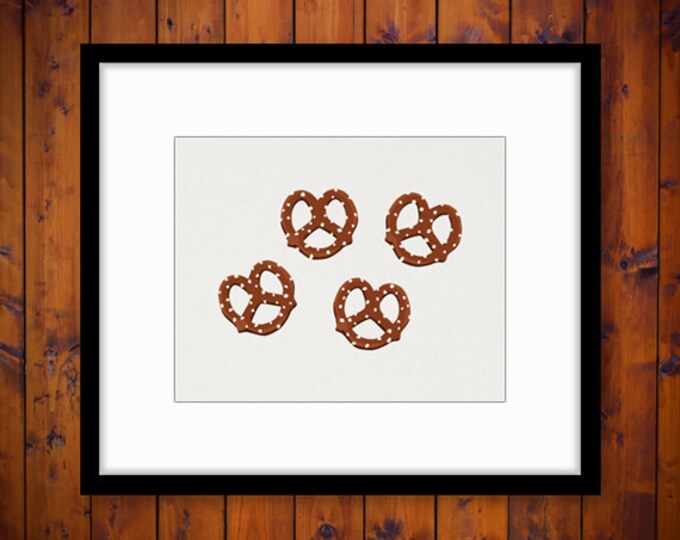 Printable Digital Pretzels Image Illustration Download Graphic Artwork Antique Clip Art HQ 300dpi No.1965