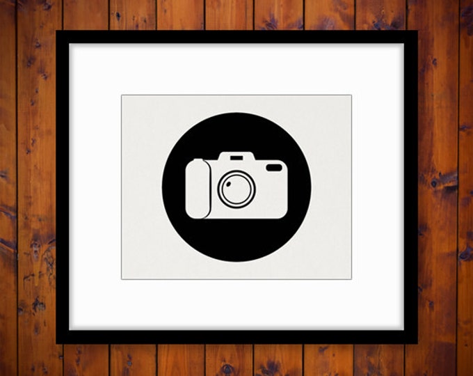 Printable Graphic Camera Icon Image Camera Download Digital Illustration Vintage Clip Art for Transfers Printing etc HQ 300dpi No.4524