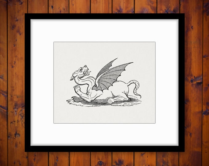 Printable Graphic Dragon Download Image Digital Antique Clip Art Jpg Png Eps HQ 300dpi No.665