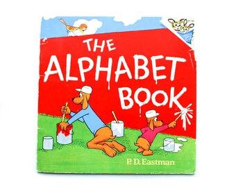 The Alphabet Book by P.D. Eastman, 1974, Children's Book, Children's Library, Vintage Children's Book, paperback book