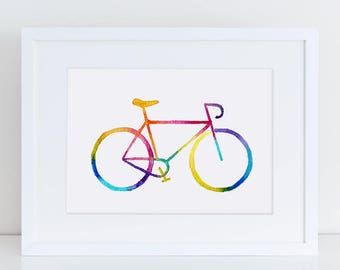 Abstract bicycle art | Etsy