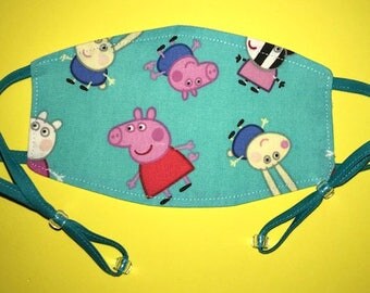 Adjustable CHILD Medical Face Mask: Peppa Pig