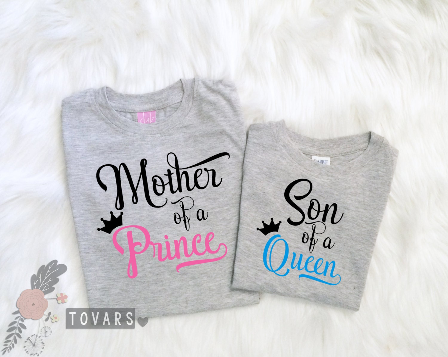 Download Mother of a Prince and Son of a Queen Matching Shirts Matching