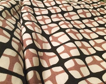 Scandinavian vintage fabric Stig Lindberg Cello Mid century modern fabric. 50s graphic pattern. Upholstery fabric. Made in Sweden