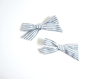 Pigtail schoolgirl bows, Pigtail hand-tied hairbows, double bows, pigtail bows, pigtail set