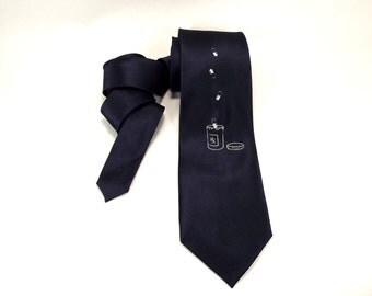 RX tie, pharmacist tie, Navy blue, silver pills, docter tie, chemist tie, pharmacy tie, medicine tie, drugs, mens, womens, graduation gift