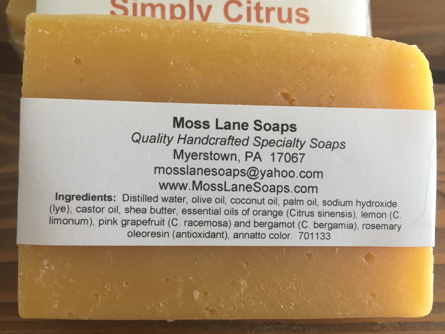 Simply Citrus Essential Oil Scented Cold Process Soap with Shea Butter