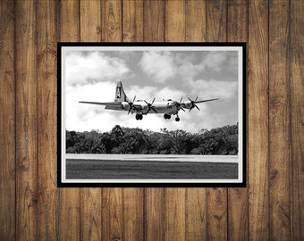 Black and White Photograph of a WW2 B29 Superfortress Flight