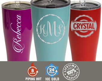 SIC Cup, SIC Tumbler, Personalized 20 oz Powder Coated Tumbler, Bridesmaid Tumbler, Groomsmen Tumbler, Engraved Tumbler, Yeti Tumbler Style
