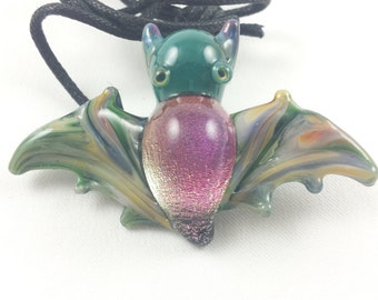 Bat - Glass Pendant Necklace