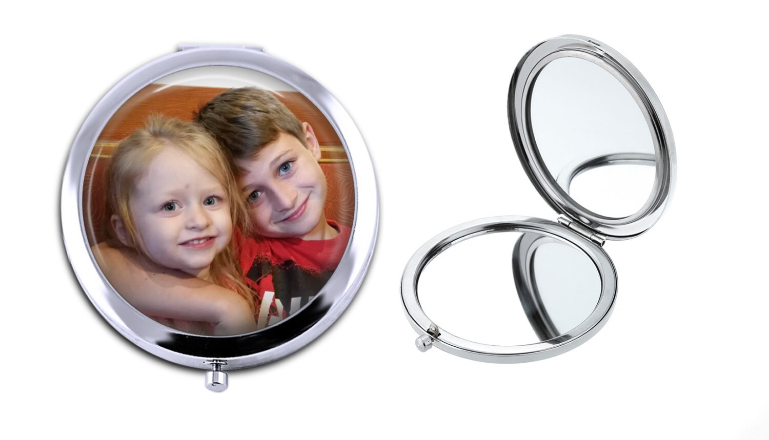 SALE Compact Mirror with Photo Christmas gift for mom or