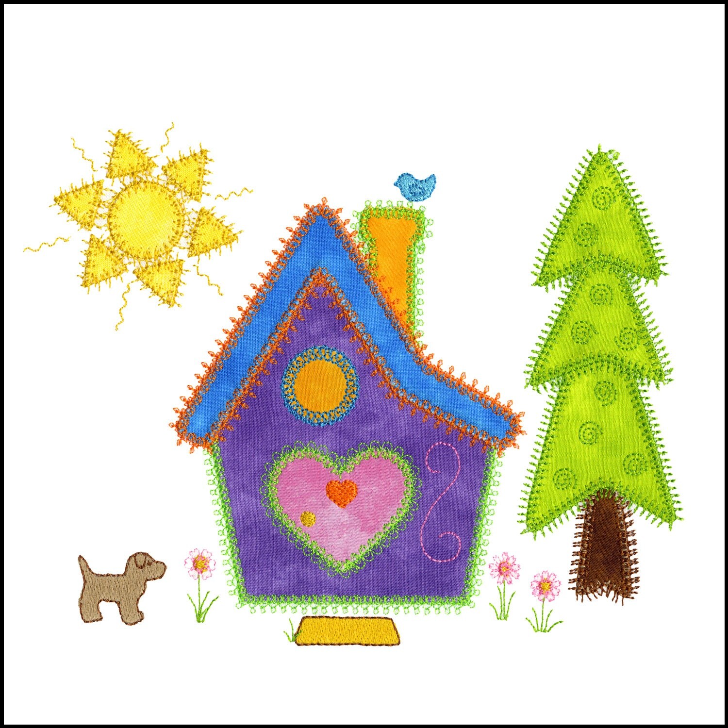 Home single 1 applique machine embroidery design actual Home single 1 applique machine embroidery design actual