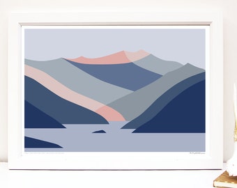 View From Treble Cone Art Print main image 1