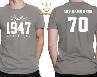 1947 Limited Edition 70th Birthday Party Shirt, 70 years old shirt, limited edition 70 year old, 70th birthday party tee shirt