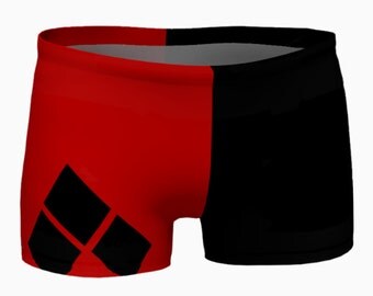 Harlequin derby workout shorts (harley quinn inspired)