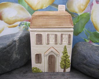 Vintage Otagiri ceramic house candy/cookie jar