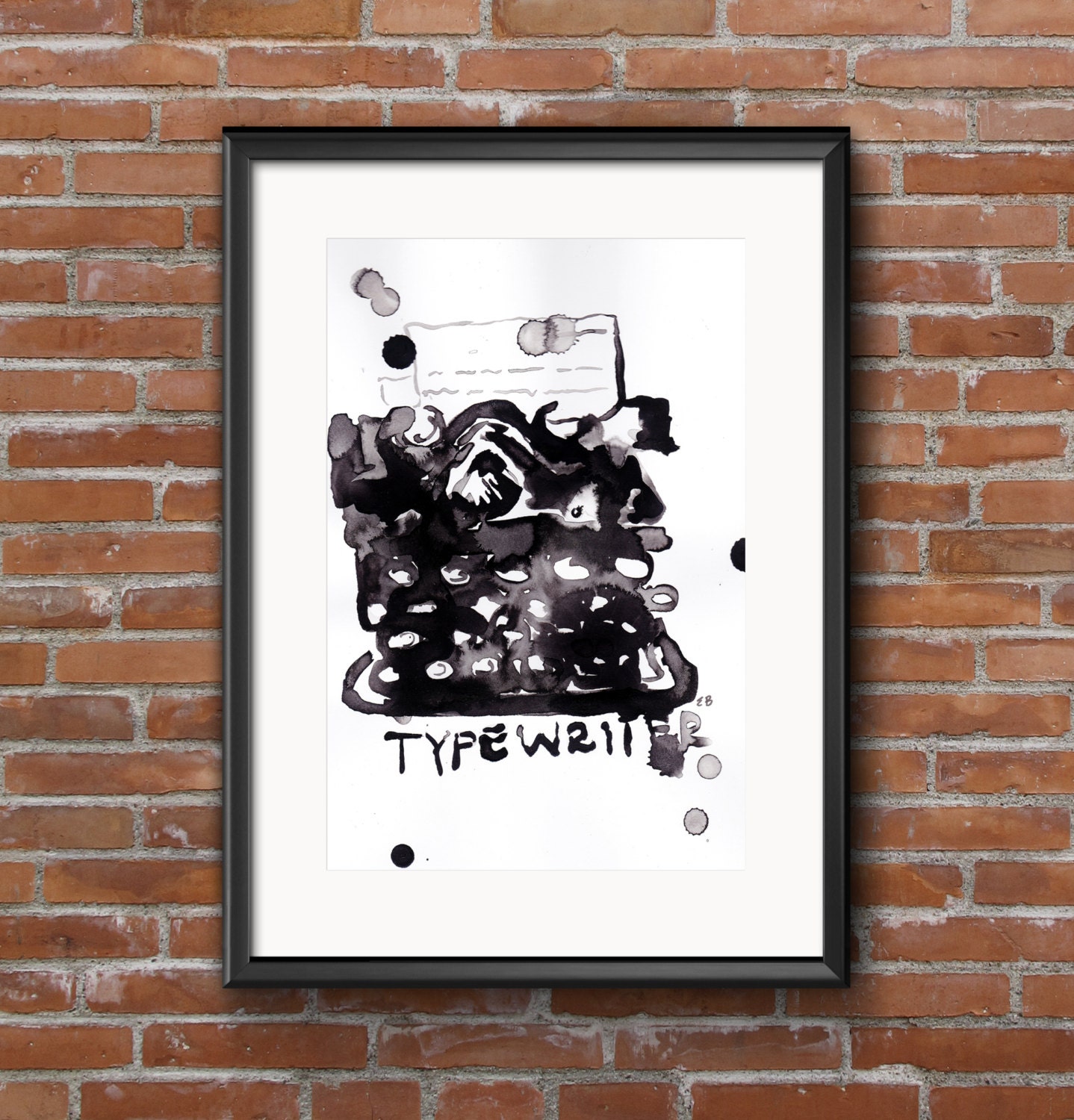 typewriter ink pour print