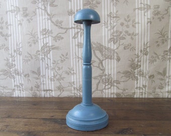 Vintage French Wooden Hat Stand - Hat / Wig Display Stand - Millinery Item - French Shop Fitting - French Wig Stand - Shabby Chic Hat Stand