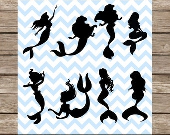 Mermaid Svg Files Little Mermaid Svg Disney SVG Svg Mermaid Tails Svg Silhouette Dxf Little Mermaid Svg Cutting File Mermaid Clipart