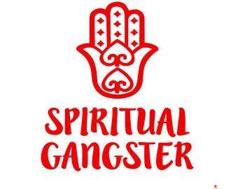 Spiritual Gangster Decal, Yoga Decal, Tumbler Decal, Hamsa Cup Decal, RTIC Cup Decal, Yeti Cup Decal, Car Decal, Laptop Decal, Yoga Gifts