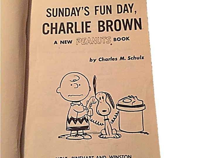 Vintage Peanuts "Sunday's Fun Day" | Charlie Brown SC (1968 Peanuts Book) Comic Books Teen