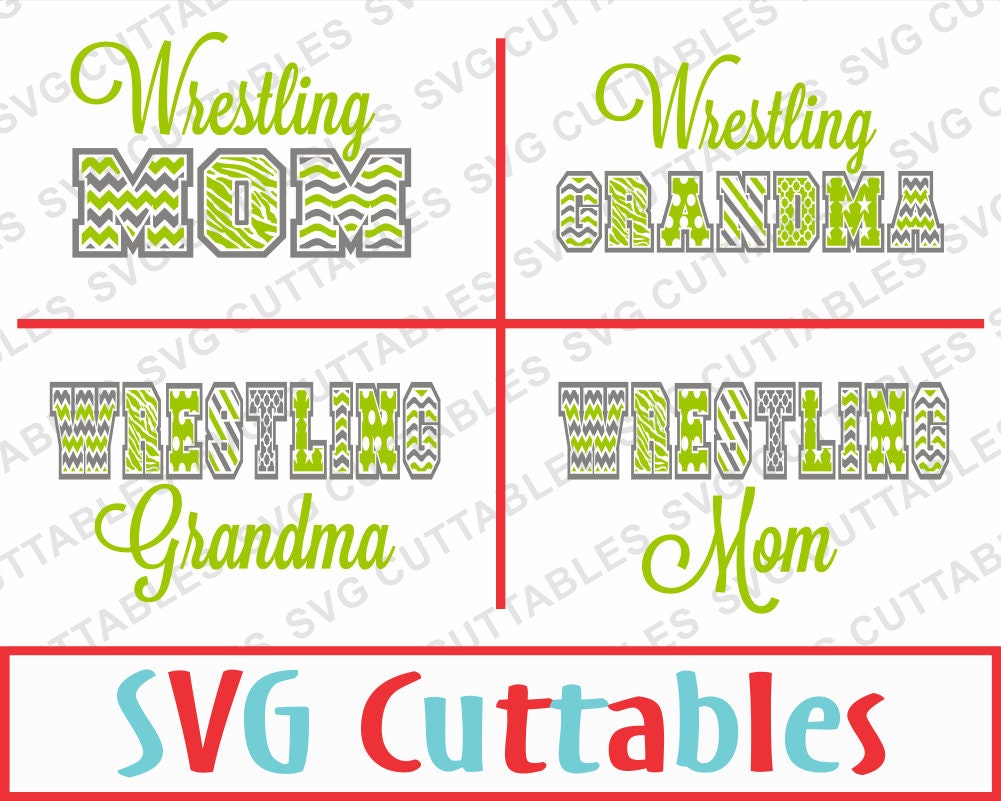 Download Wrestling Mom Vector Wrestling Grandma svg eps dxf