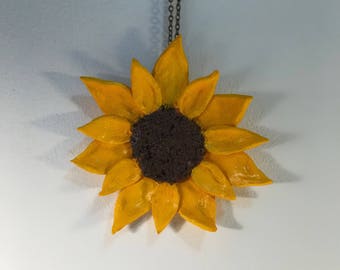 Sunflower Charm Necklace Jewelry Home Decor