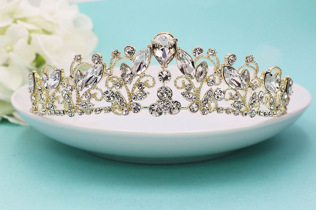 Gold Wedding Tiara Gold Bridal tiara headpiece wedding