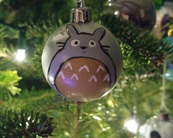 My Neighbor Totoro inspired handpainted ornament