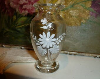 Sweet And Small Hand Painted Glass Vase
