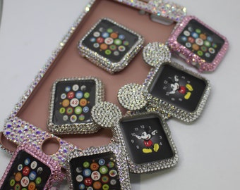 swarovski crystal apple watch case