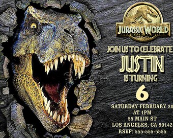 Jurassic World Invitation, Jurassic World digital file