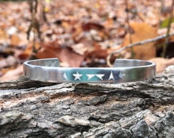 David Bowie Bracelet | star bracelet | Personalized music bracelet | silver cuff