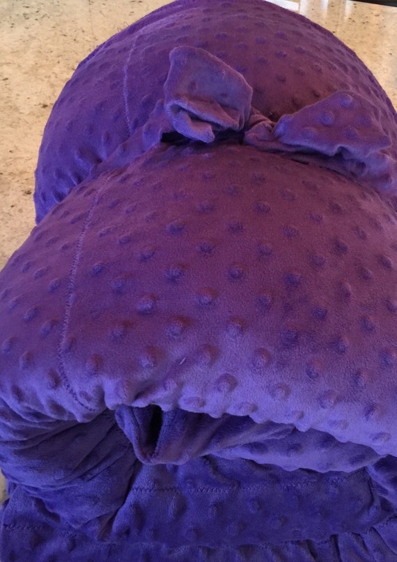 Weighted blanket childminky dots 36x46 6lb poly by GospasLavender