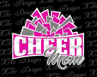 Cheer Mom - Cheer SVG File - Vector Design Download - Cut File