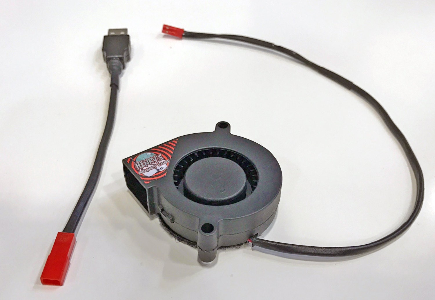 Single helmet cooling fan kit